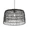 Hello Honey® 19.5" Charcoal Gray Woven Pendant Lamp